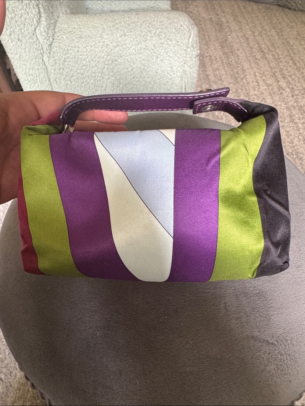 Emilio Pucci purple green Graphic Cosmetic Pouch